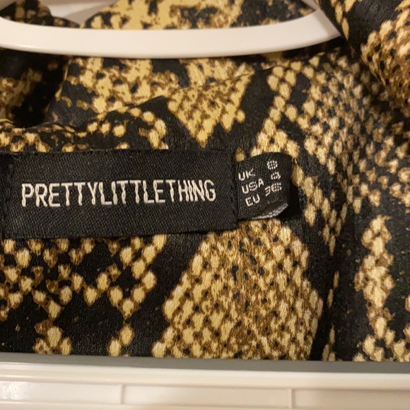 PRETTY LITTLE THING- cropped leopard jacket satin - Picture 3 of 4